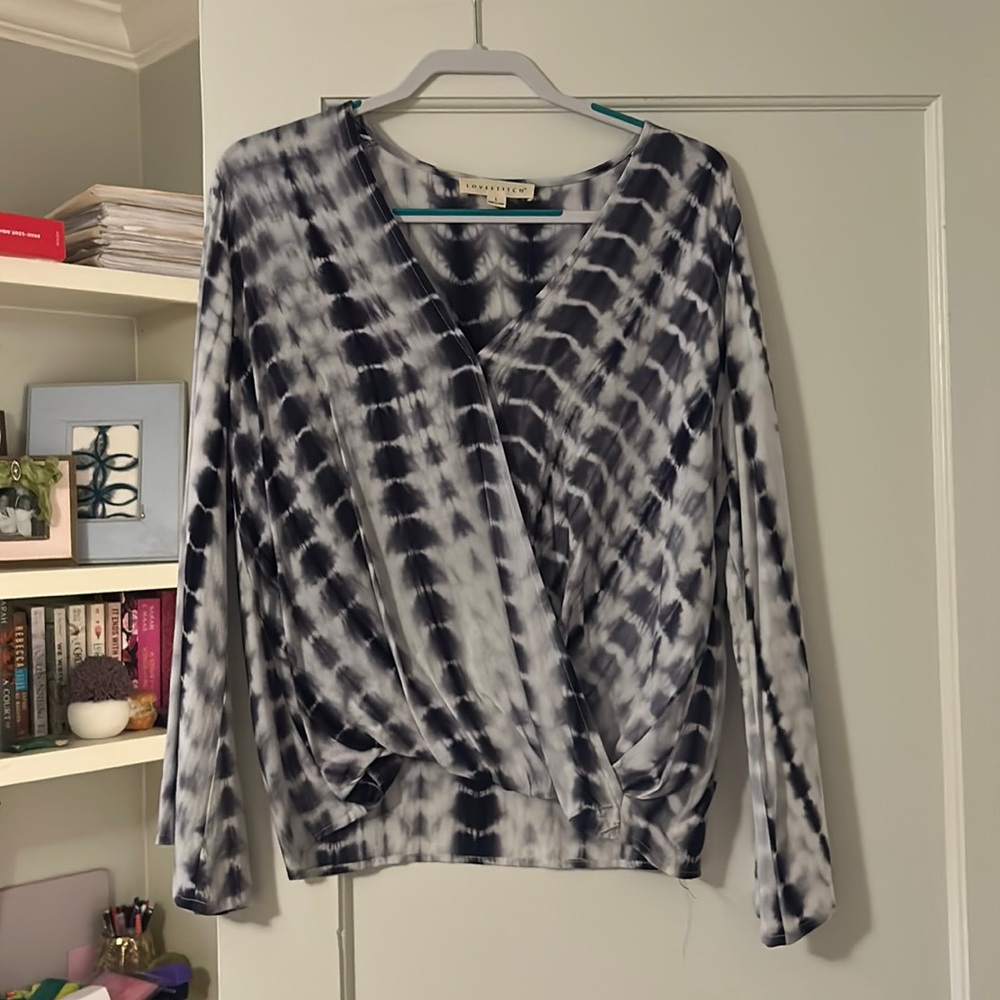 Lovestitch Long sleeve tie die shirt